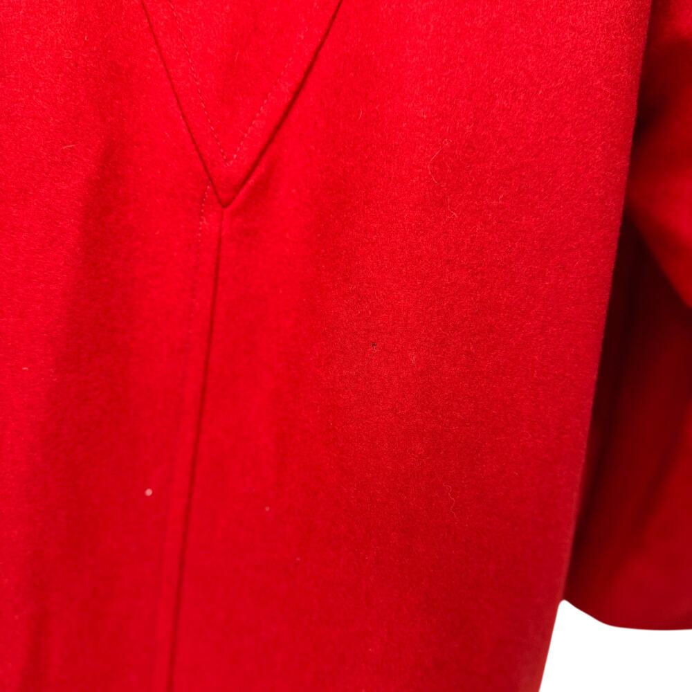 Original VTG Keil Loden München Red Virgin Wool Coat 38 Alpine Bavarian German - Picture 6 of 16